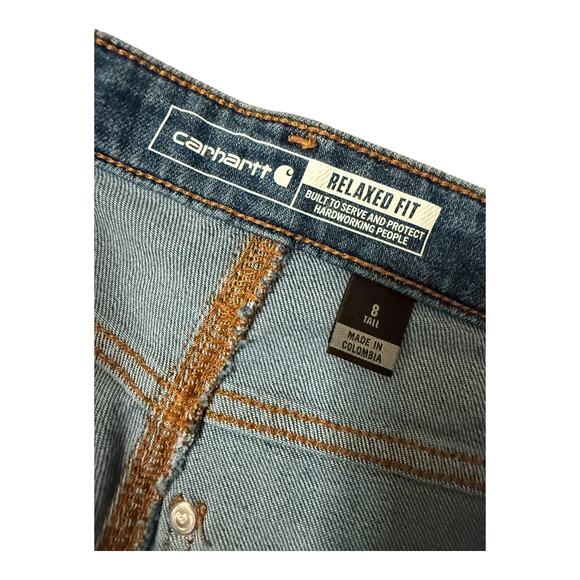 Carhartt Women’s Rugged Flex Relaxed Fit Double Front Jeans BD5110-W Size 8 Tall - Picture 5 of 9